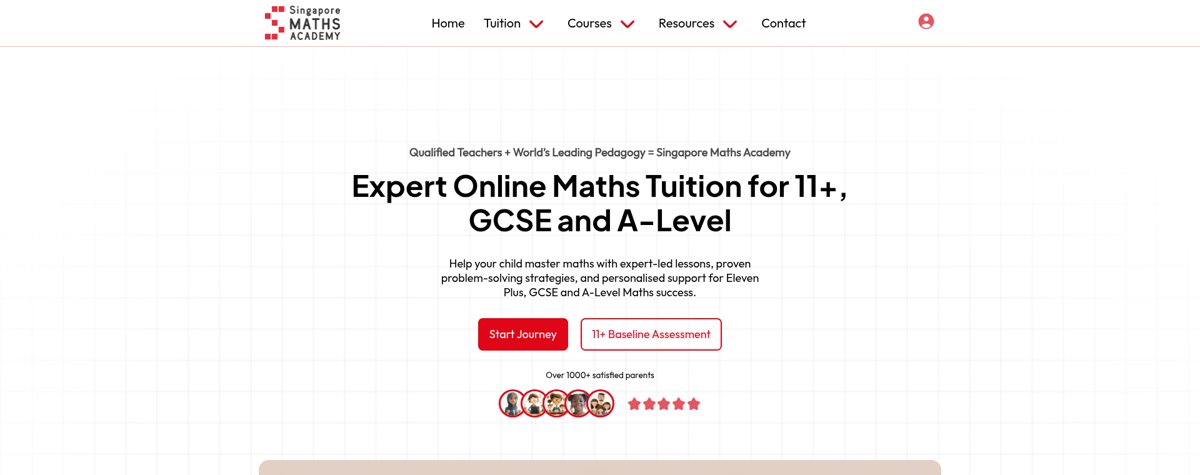 Singapore Maths Academy website designed and built by grapes.agency